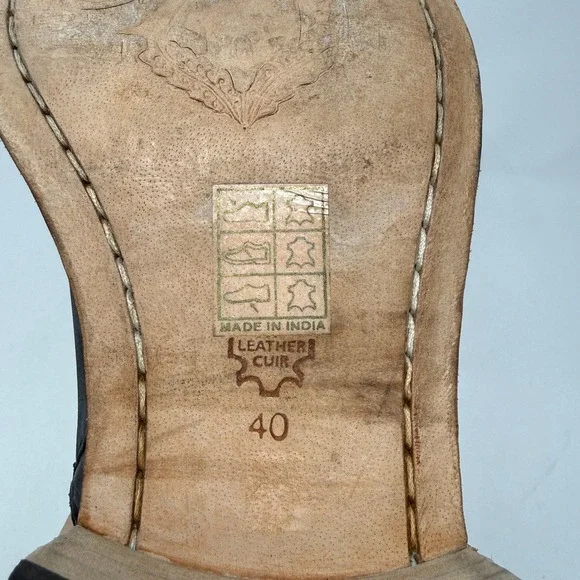 Free People Leo Ankle Boots Women's EU 40 US 10 Leather Block Heel Black - Picture 5 of 9